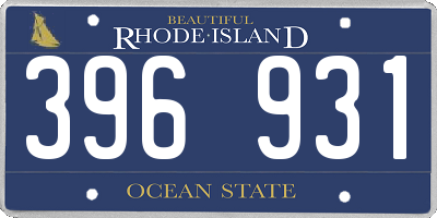 RI license plate 396931