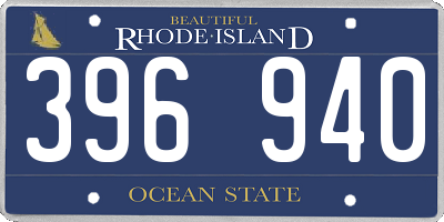 RI license plate 396940