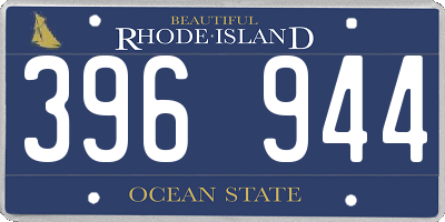 RI license plate 396944