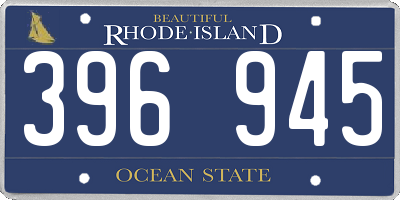 RI license plate 396945