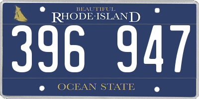 RI license plate 396947