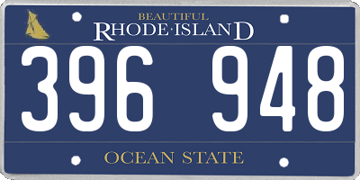 RI license plate 396948