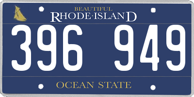 RI license plate 396949