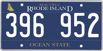 RI license plate 396952
