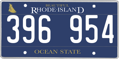 RI license plate 396954