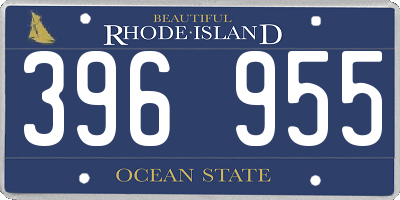 RI license plate 396955