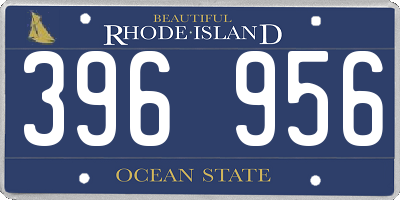 RI license plate 396956