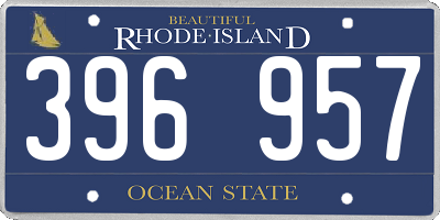 RI license plate 396957