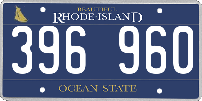 RI license plate 396960