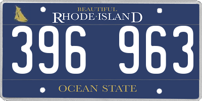 RI license plate 396963