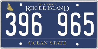 RI license plate 396965