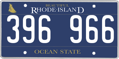 RI license plate 396966