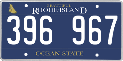 RI license plate 396967