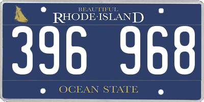 RI license plate 396968