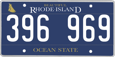 RI license plate 396969