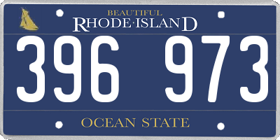 RI license plate 396973