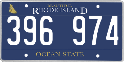 RI license plate 396974