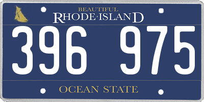 RI license plate 396975