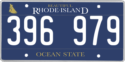 RI license plate 396979