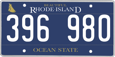 RI license plate 396980