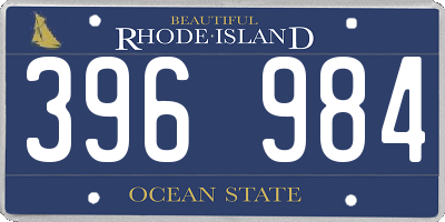 RI license plate 396984
