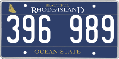 RI license plate 396989
