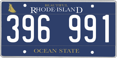 RI license plate 396991