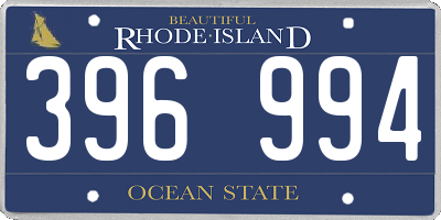 RI license plate 396994