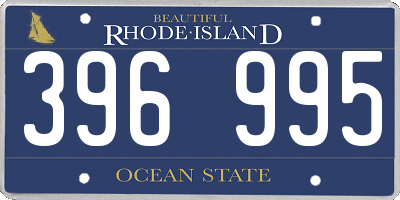 RI license plate 396995