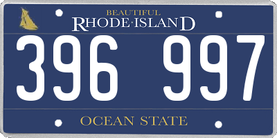 RI license plate 396997