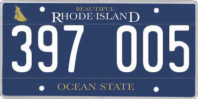 RI license plate 397005