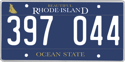 RI license plate 397044
