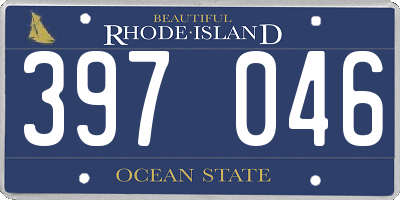 RI license plate 397046