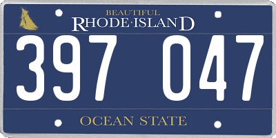 RI license plate 397047