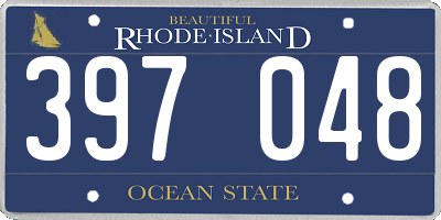 RI license plate 397048