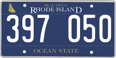 RI license plate 397050