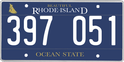 RI license plate 397051