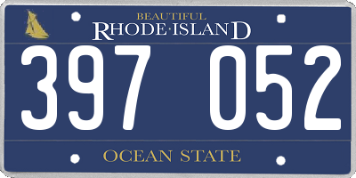 RI license plate 397052