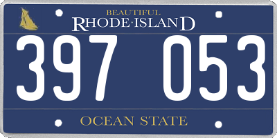 RI license plate 397053