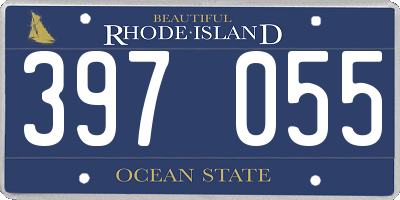 RI license plate 397055