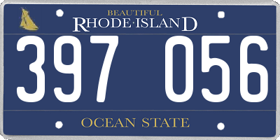 RI license plate 397056