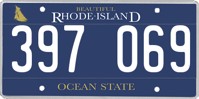 RI license plate 397069