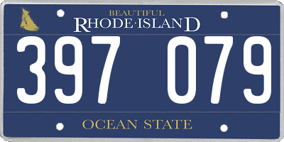 RI license plate 397079