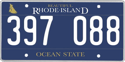 RI license plate 397088