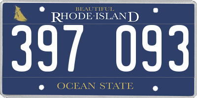RI license plate 397093