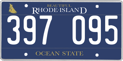 RI license plate 397095