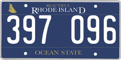 RI license plate 397096