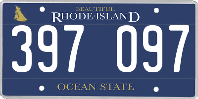 RI license plate 397097