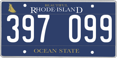 RI license plate 397099
