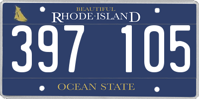 RI license plate 397105
